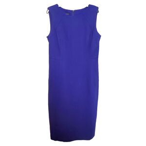 Talbots‎ Sheath Dress Purple Rayon Blend Sleeveless Career Size 4 Preppy Classy
